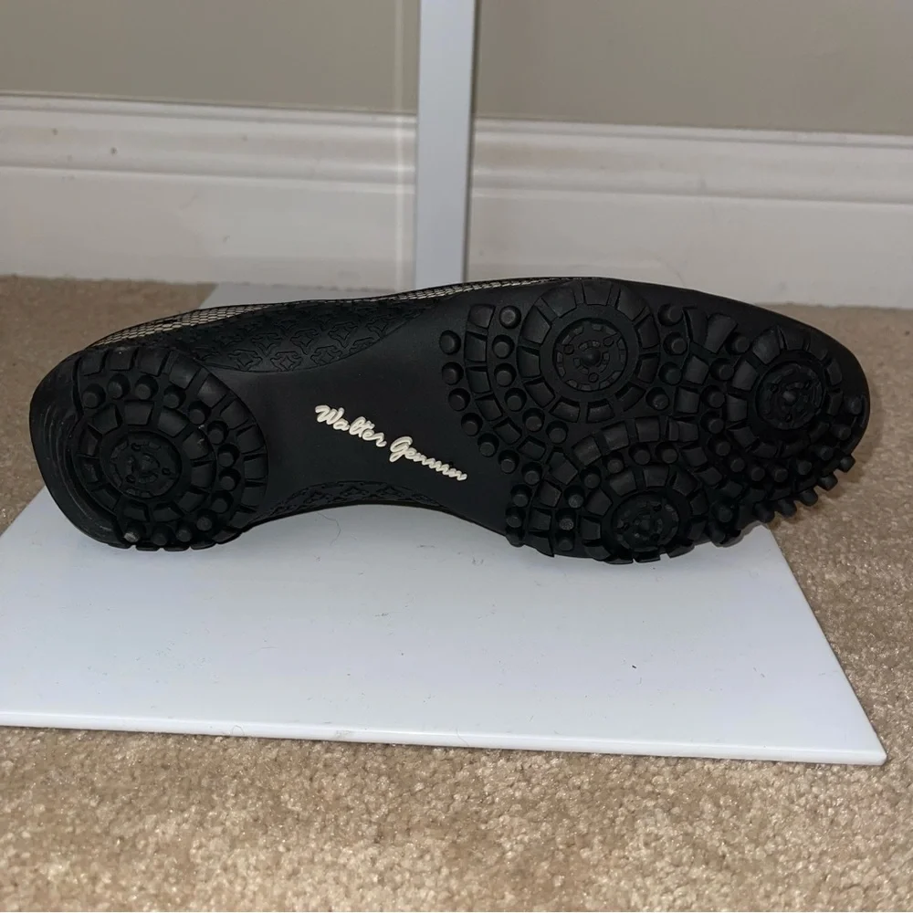 Walter Genuin Black Mesh Polka Dot Ballet Flats